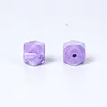 Perles en silicone 17mm hexagonales texture marbre violet et blanc pour attache-tétine - 68# Violet Marbré