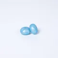 Light blue pearlescent 14mm food-grade silicone abacus beads for DIY necklace jewelry - Metallic Blue