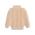 Perla in silicone beige a forma di maglione con dettagliata trama a trecce - Forma di maglione / Kaki