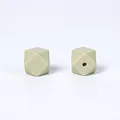 Perles hexagonales en silicone 14mm gris vert clair pour dentition bébé et bijoux DIY - Vert Jasmin