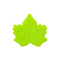 Light green maple leaf silicone bead with embossed veins for baby teething jewelry - Green