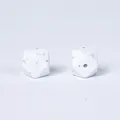 Perles hexagonales de 14mm en silicone marbre blanc pour bijoux de dentition DIY - Granit