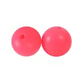Two vibrant pink 12mm food-grade silicone beads for DIY pacifier clip accessories - 3# Pink