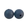 Dunkelblaue 12mm Silikonperle für DIY Armbänder und Schmuck mit matter Oberfläche - Marineblau
