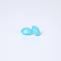 Himmelblaue 12mm ovale Silikonperlen für DIY Schmuck Halsketten Zubehör - Holografisches Blau