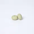 Two light green 14mm abacus-shaped food-grade silicone beads for DIY jewelry - Jasmine Green