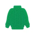 Perlina in silicone verde a forma di maglione con trama a maglia per catenelle - Forma di maglione / Verde di Natale