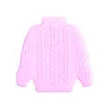 Perlina in silicone rosa a forma di maglione per catenelle per ciuccio e dentizione - Forma di maglione / Rosa