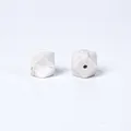 Perles hexagonales en silicone 14mm avec motif marbre pour bijoux DIY bébé - Marbre Gris Chaud N° 69