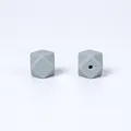 Perle hexagonale en silicone gris 17mm pour DIY attache-tétine et bijoux bébé - 43# Gris Vert Foncé
