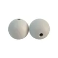 Zwei dunkelgraue 19mm BPA-freie Silikonperlen mit matter Oberfläche für DIY Schmuckbasteln - 99# Schleifsteingrau