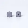 Perles hexagonales en silicone gris clair 14mm de qualité alimentaire pour bricolage - 44# Gris Violet Foncé