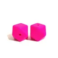 Perles en silicone hexagonal rose fluo 14mm pour anneau de dentition DIY bébé - 35# Rose Violet