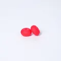 Two red food-grade silicone abacus beads for DIY necklace jewelry making - 90# Strawberry Red