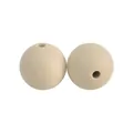 DIY handgefertigte 19mm beige BPA-freie Silikonperlen für Schnullerketten und Schlüsselanhänger - Rauchgelb