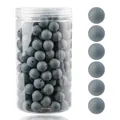 Cuentas redondas de silicona gris mate en tarro grande para manualidades y joyería - 12mm / 105 Piezas/Botella / Gris (10#)