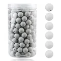 Bote de 105 cuentas de silicona gris mate para joyas DIY con vista de muestra vertical - 12mm / 105 Piezas/Botella / Gris Oscuro (83#)