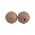 Braune 12mm Silikonperlen in Lebensmittelqualität mit Loch für DIY-Schnullerketten - 114# Kaffeebohne
