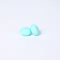 Flat round silicone abacus spacer bead in mint green with matte finish for DIY jewelry - Teal