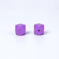 Perles hexagonales en silicone violet 17mm pour attaches tétines et colliers bébé - Violet Classique
