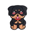 Cartoon Rottweiler Silikonperle mit rotem Schal für DIY-Schnullerketten und Beißringe - Rottweiler