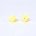 Perles hexagonales en silicone jaune 17mm pour attaches-sucettes et bijoux DIY bébé - Jaune Crème