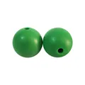 Grüne runde Silikonperlen 15mm mit matter Oberfläche für DIY Schlüsselanhänger Schmuck - 100# Weihnachtsgrün