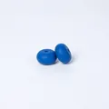 Two dark blue 14mm food-grade silicone abacus beads for DIY necklace jewelry - Sapphire Blue