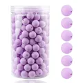 Cuentas de silicona lavanda en frasco transparente para creación de joyas DIY - 12mm / 105 Piezas/Botella / Lavanda (4#)