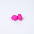 Rose pink 14mm abacus silicone beads for DIY jewelry and baby nursing necklaces - Violet Red