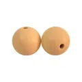 Hellrosa 15mm Silikonperlen rund für DIY Schnullerketten und Schlüsselanhänger Schmuck - Khaki