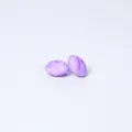 Linsenförmige 12mm Silikonperlen in Lila Marmoroptik für DIY Halsketten Schmuckherstellung - Marmor Lila
