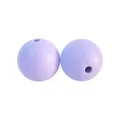 Runde 15mm Silikonperlen in Lavendelviolett mit mattem Finish für DIY-Schlüsselanhänger - 106# Lila Blau