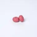 Matte pink 14mm food-grade silicone abacus beads for DIY necklace jewelry making - Maroon