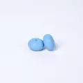 Light blue food-grade silicone abacus beads for DIY necklace jewelry making - Pale Blue