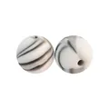 15mm runde Silikonperlen mit Marmormuster für DIY Schlüsselanhänger und Armbänder - 117# & Jupiter