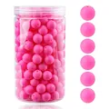 Cuentas de silicona rosa mate en tarro transparente para manualidades y joyería DIY - 12mm / 105 Piezas/Botella / Rosa (18#)