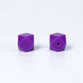 Perles hexagonales violettes de 14mm en silicone alimentaire pour bricolage bébé - 130# Violet Crépuscule