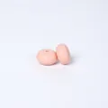 Flat round pink silicone abacus beads for DIY necklace and jewelry making - Blush