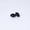 Schwarze 12mm Silikonlinsenperlen mit Mittelloch für DIY-Halsketten und Schmuckherstellung - Schwarz