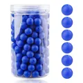 Cuentas de silicona azul real mate en tarro para manualidades y joyería creativa - 12mm / 105 Piezas/Botella / Azul Real (26#)