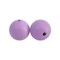 15mm lavendelfarbene Silikonperlen mit Mittelloch für DIY Armband und Schlüsselanhänger - 109# Dunkelviolett
