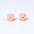 Perles en silicone rose 17mm hexagonales pour attache-tétines et bijoux DIY - Rose Chair (84#)