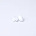 Flat oval 14mm white food-grade silicone abacus beads with subtle marble texture - Marble