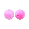 15mm runde Silikonperlen in Rosa-Marmor-Optik für DIY-Schmuck und Schlüsselanhänger - 124# Marmorrot