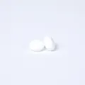 Two white 14mm oval food-grade silicone abacus beads for DIY necklace jewelry making - White