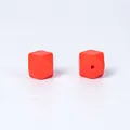 Perles en silicone orange 14mm de forme hexagonale pour bijoux de dentition DIY - 131# Rouge Corail
