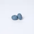 Abacus shaped 14mm grey blue silicone spacer beads for DIY jewelry making - Dark Gray