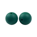 Dunkelgrüne 15mm Silikonperlen mit matter Oberfläche für DIY Schmuckherstellung - 129# Weihnachtsgrün