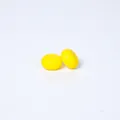 Pair of bright yellow 14mm abacus-shaped food grade silicone beads for DIY jewelry - 100pcs Pack / Yellow